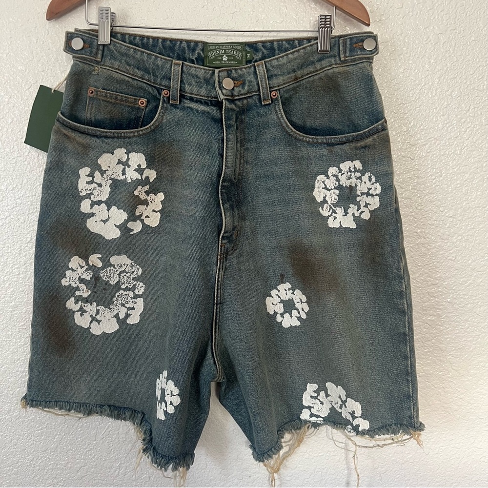 NWT Denim Tears Shorts African Diaspora Goods in dirty wash size M